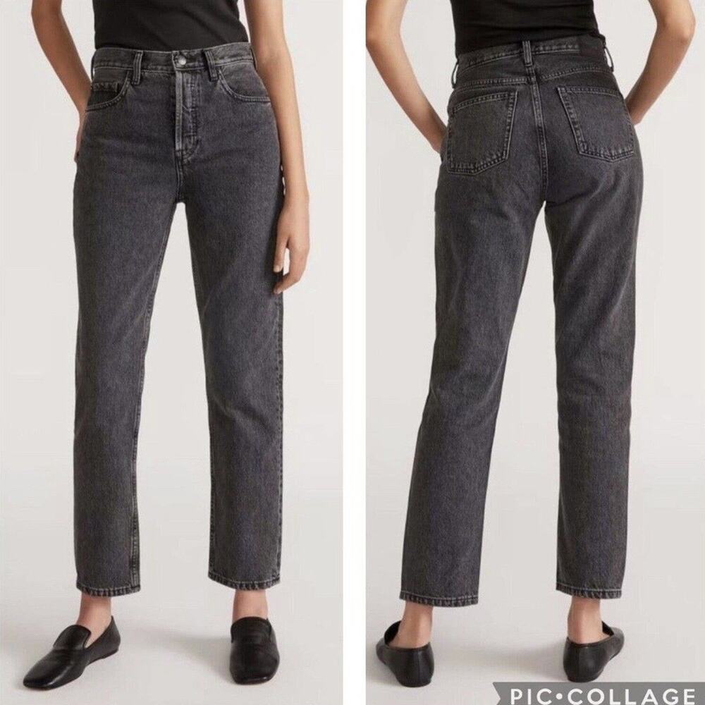 Everlane 90s Cheeky Jeans Washed Black Denim Size 24 Ankle